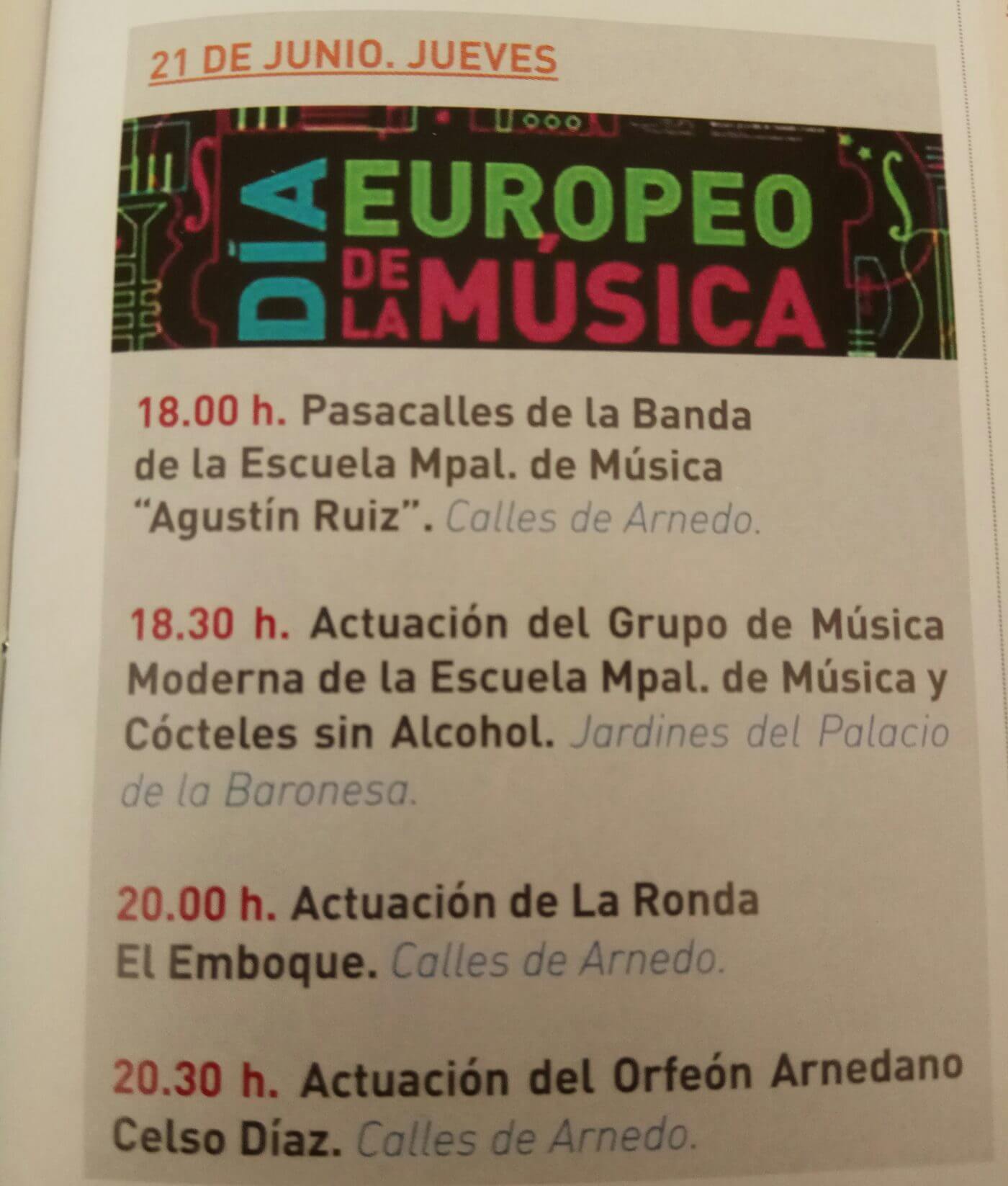 Lee más sobre el artículo Arnedo celebra mañana con varios actos el ‘Día Europeo de la Música’