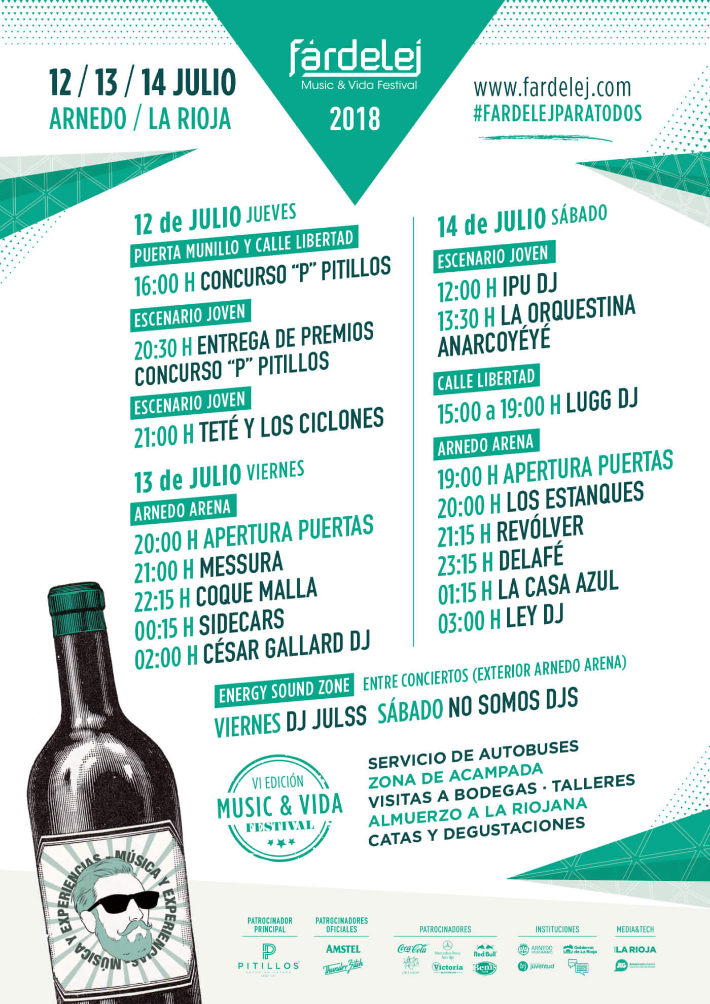 Lee más sobre el artículo El ‘Fárdelej Music&Vida Festival’ hace públicos los horarios de los conciertos del 12, 13 y 14 de julio