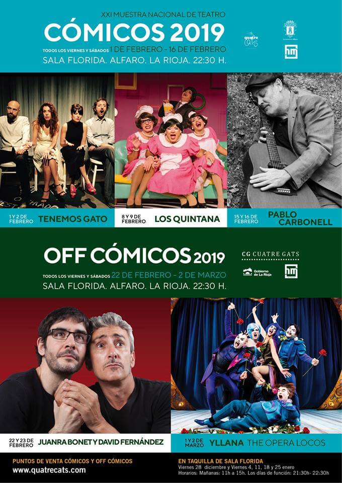 Lee más sobre el artículo Carbonell, Bonet e Yllana en la programación de la XXI Muestra Nacional de Teatro ‘Cómicos 2019’
