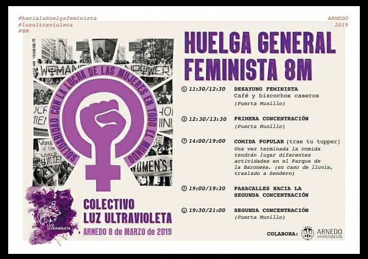 Lee más sobre el artículo El Colectivo Luz Ultravioleta convoca mañana dos concentraciones y apoya la huelga feminista del 8M