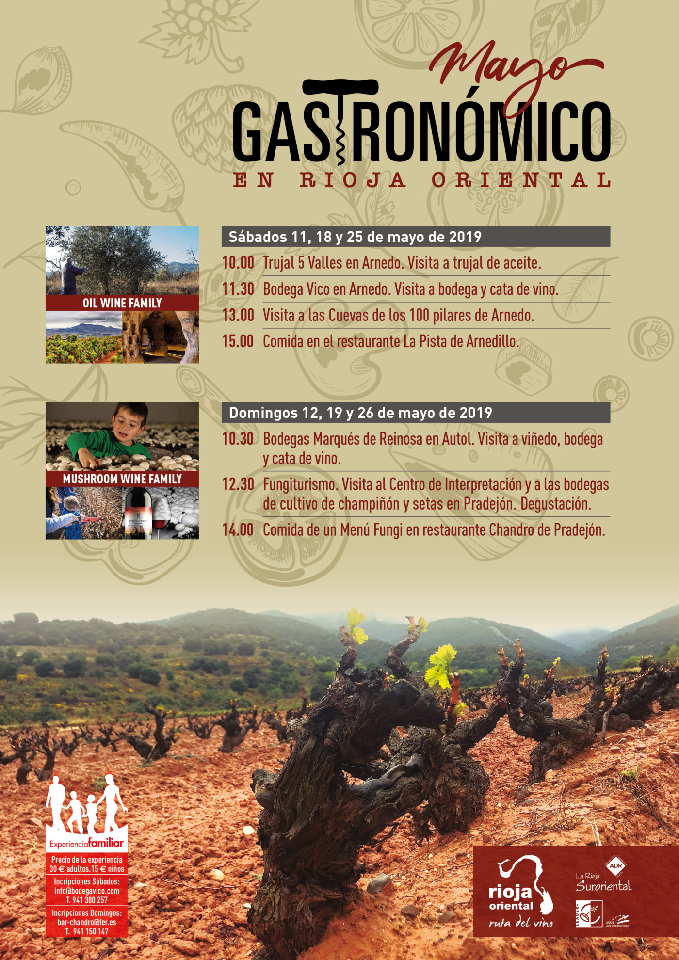 Lee más sobre el artículo La Ruta del Vino Rioja Oriental presenta la oferta ‘Mayo Gastronómico’ con visitas, catas y comidas