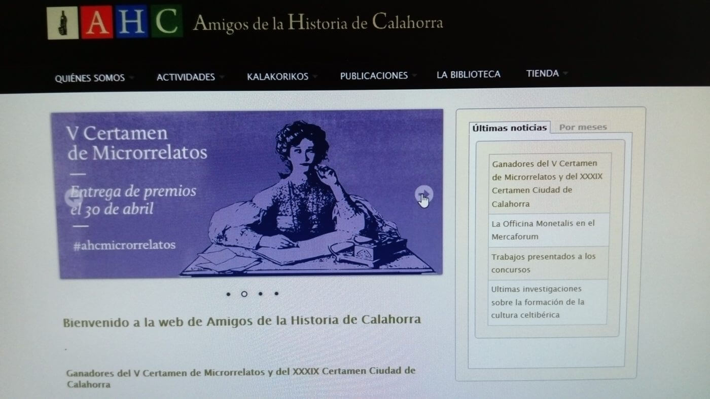 Lee más sobre el artículo Amigos de la Historia de Calahorra entregará el próximo 30 de abril los premios de sus concursos de Microrrelatos e Historia