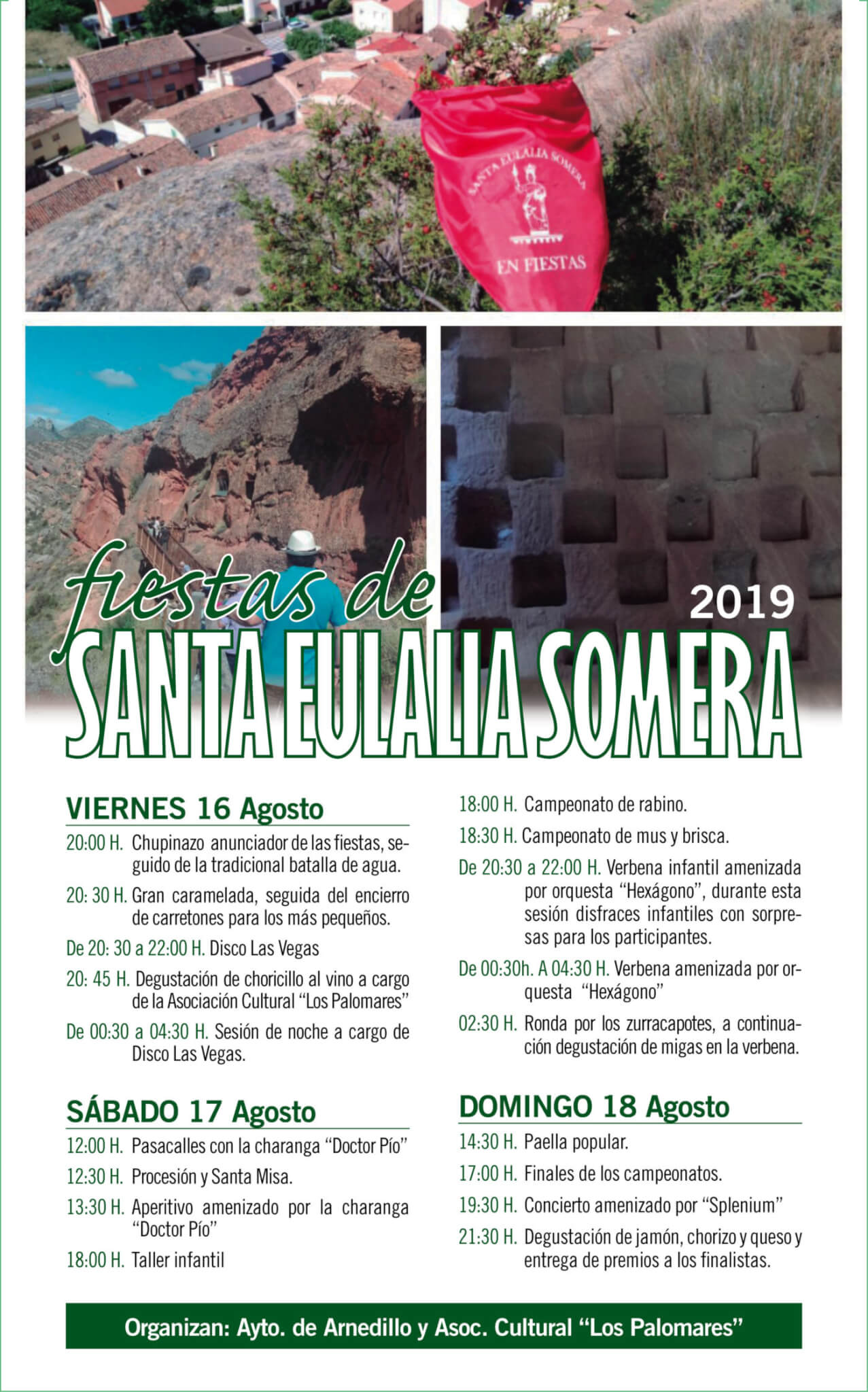 Lee más sobre el artículo Santa Eulalia Somera celebra sus fiestas del 16 al 18 de agosto