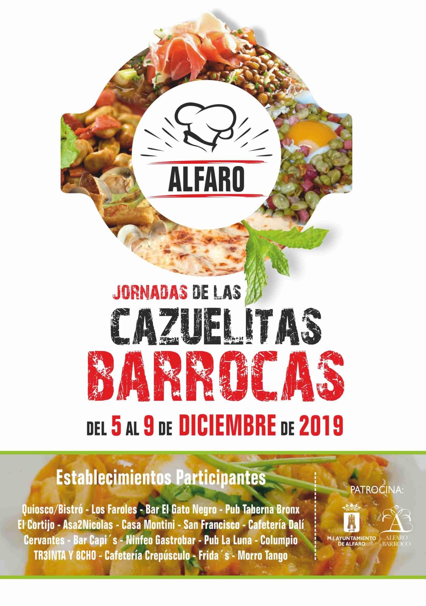 Lee más sobre el artículo Del 5 al 9 de diciembre se celebrarán en Alfaro las Jornadas de las Cazuelitas Barrocas