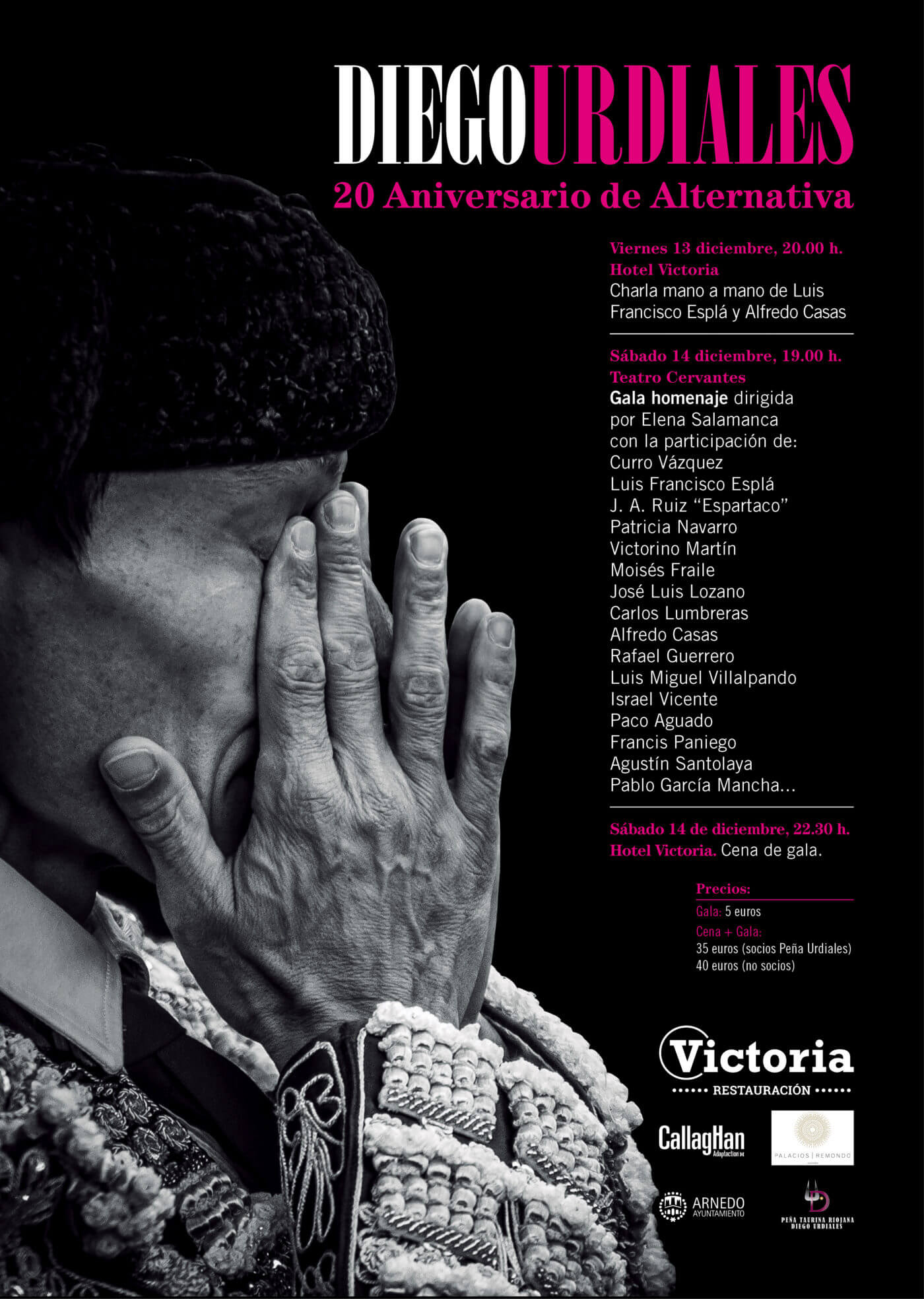 Lee más sobre el artículo Diego Urdiales será homenajeado el día 14 en una gala por el vigésimo aniversario de su alternativa