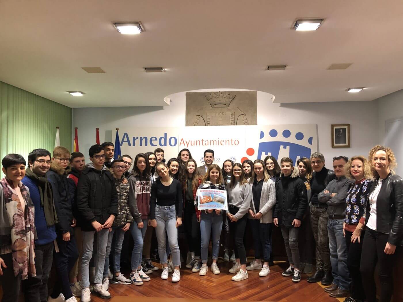 Lee más sobre el artículo Recepción de alumnos franceses en el ayuntamiento de Arnedo
