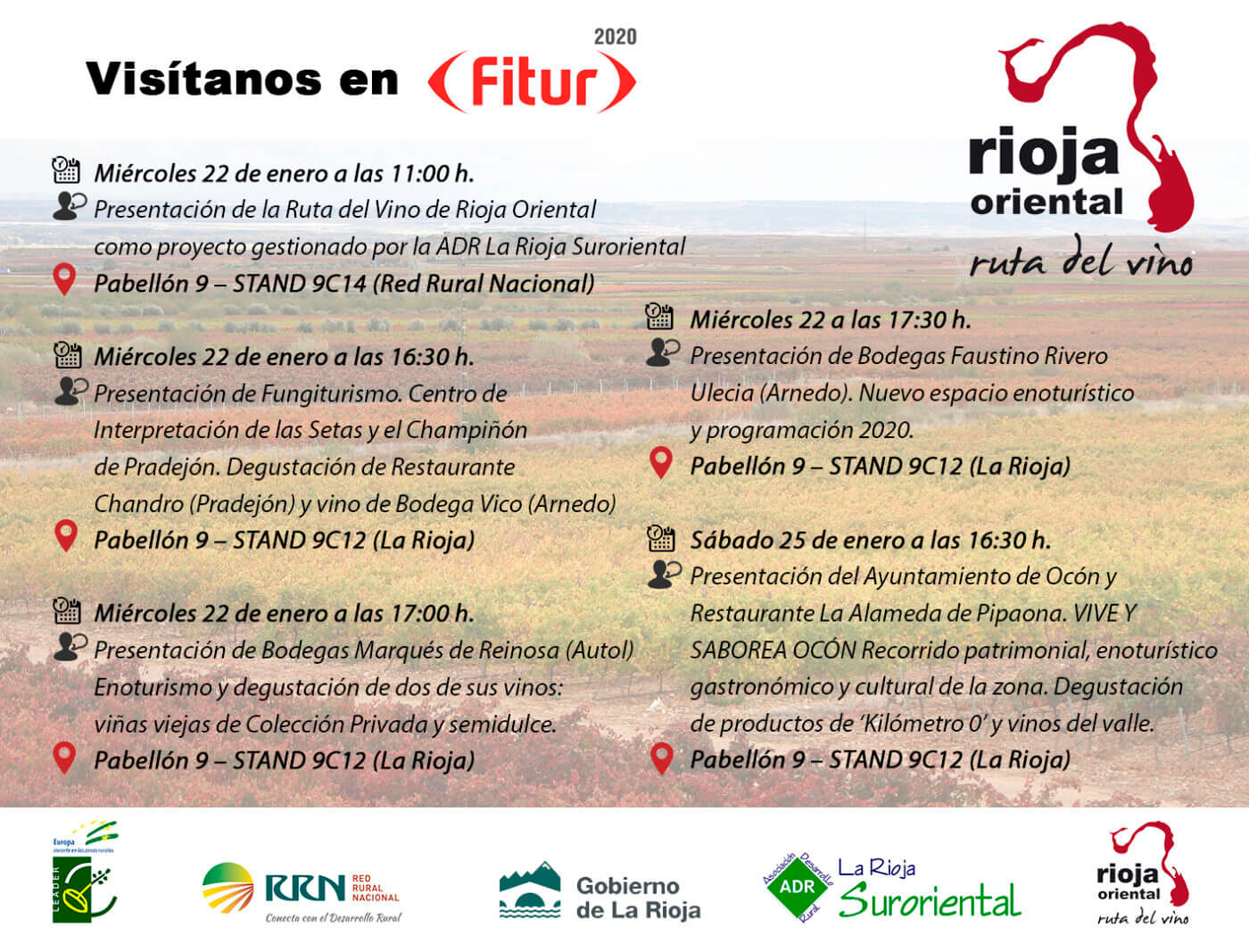 Lee más sobre el artículo Intensa agenda de la Ruta del Vino Rioja Oriental en la Feria Internacional de Turismo FITUR 2020