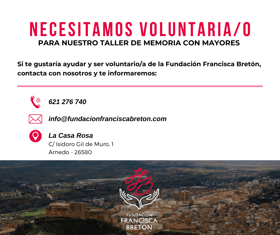 Lee más sobre el artículo La Fundación Francisca Bretón solicita voluntarios para los talleres que realiza con sus usuarios