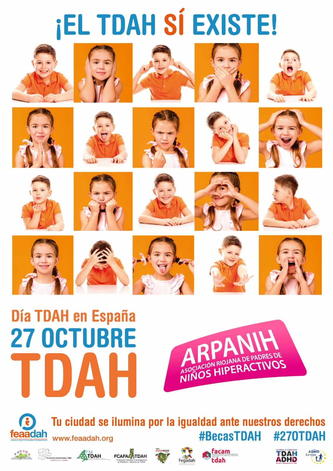 Lee más sobre el artículo Arnedo se suma a la celebración del Día del TDAH iluminando de naranja la fachada del Palacio de la Baronesa