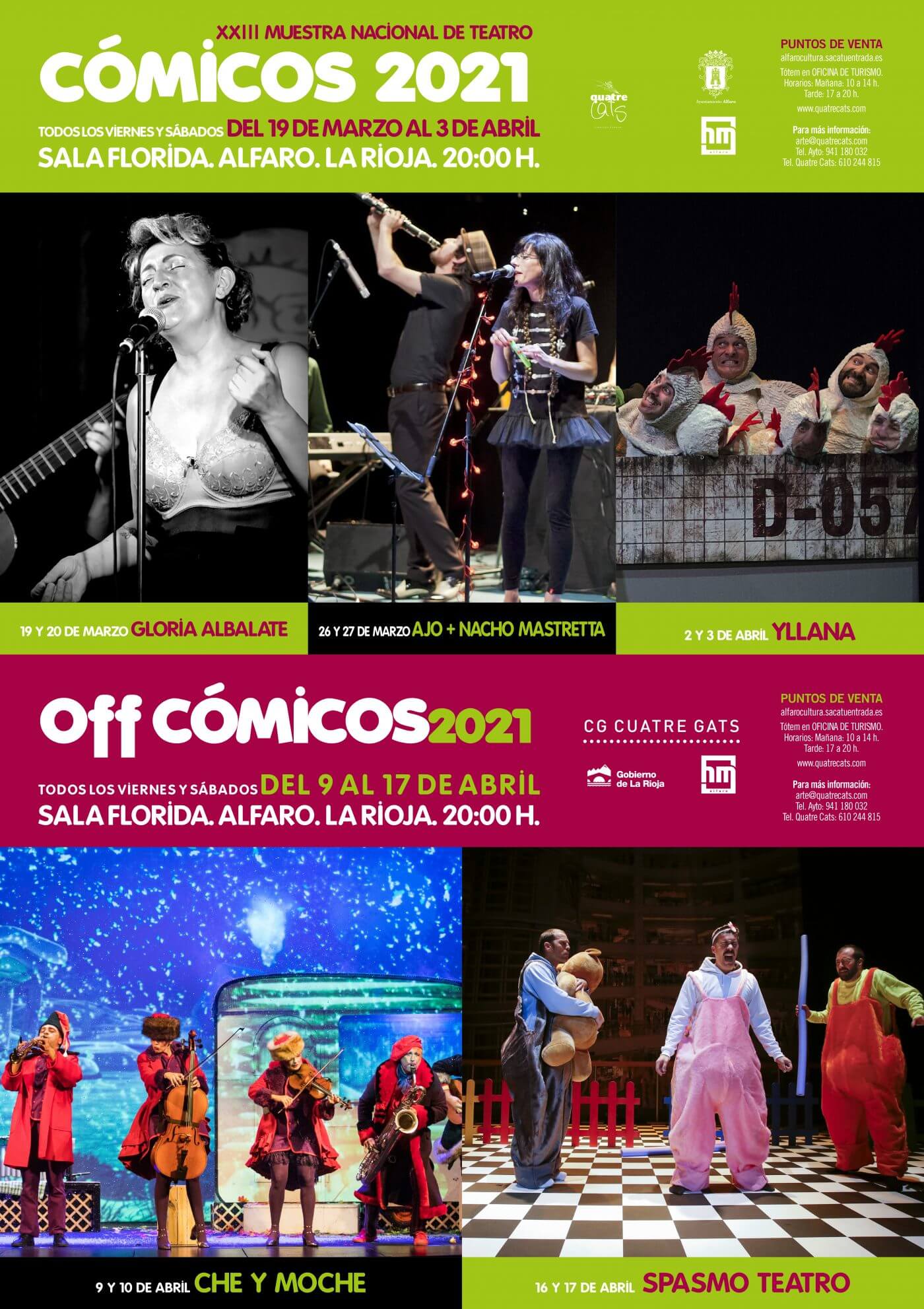 Lee más sobre el artículo La Sala Florida de Alfaro acogerá del 19 de marzo al 17 de abril la XXIII Muestra Nacional de Teatro ‘Cómicos’