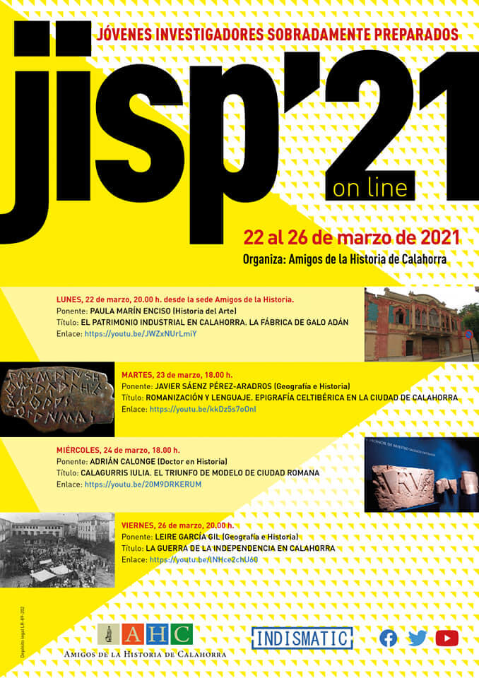 Lee más sobre el artículo Amigos de la Historia de Calahorra retoma el ciclo de ‘Jóvenes Investigadores Sobradamente Preparados’
