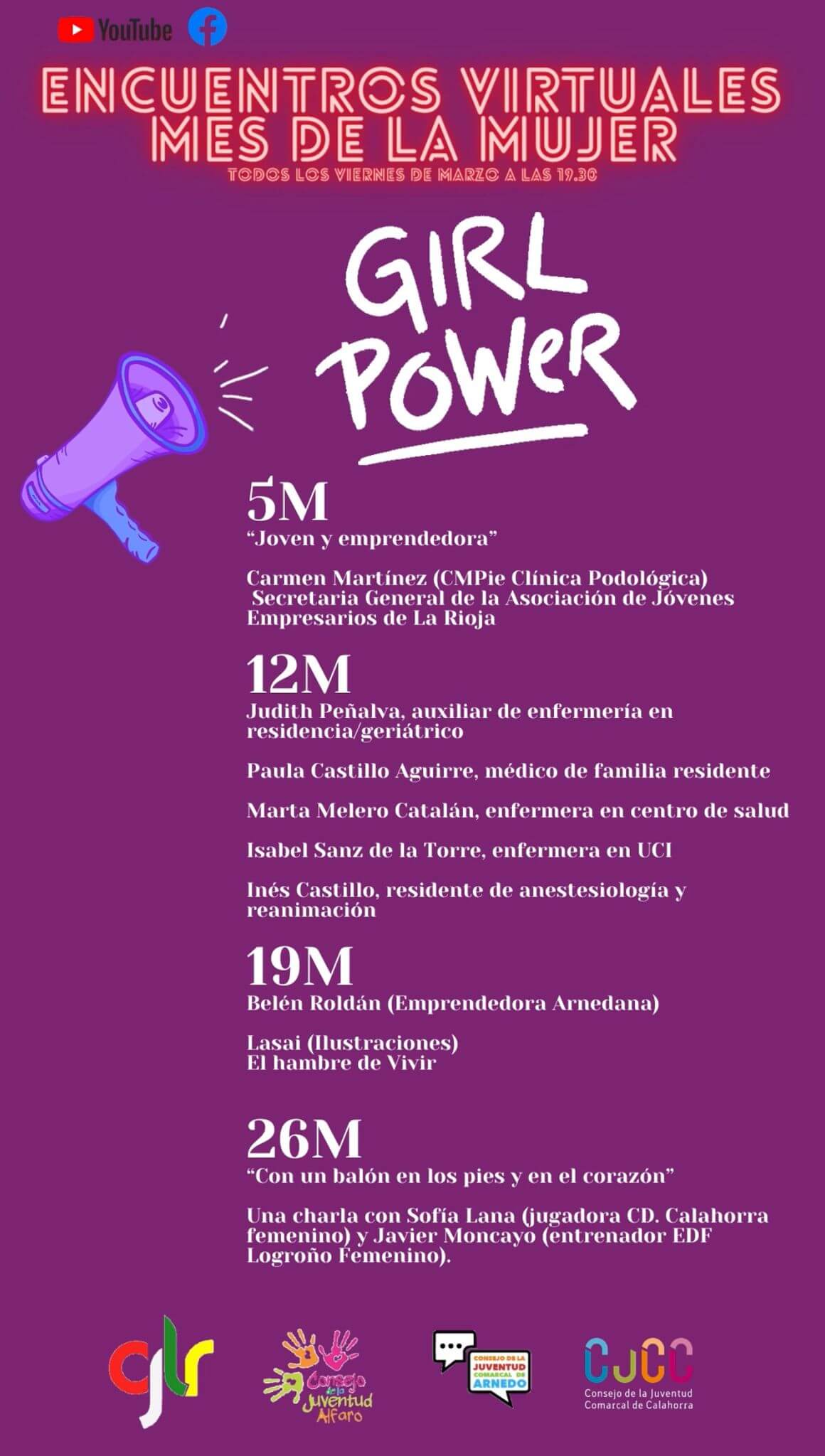 Lee más sobre el artículo Los Consejos de la Juventud Comarcales de Arnedo, Alfaro y Calahorra, y el autonómico, se vuelven a unir para conmemorar el 8 de marzo