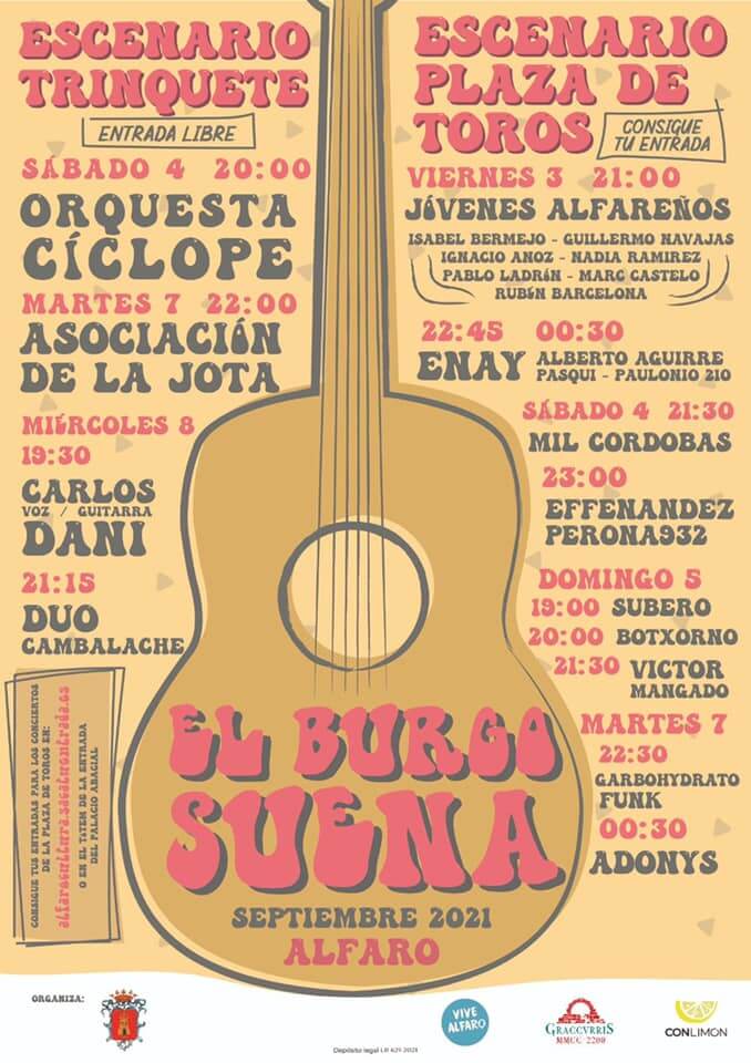 Lee más sobre el artículo Alfaro festejará a la Virgen del Burgo con un amplio y variado programa de conciertos musicales