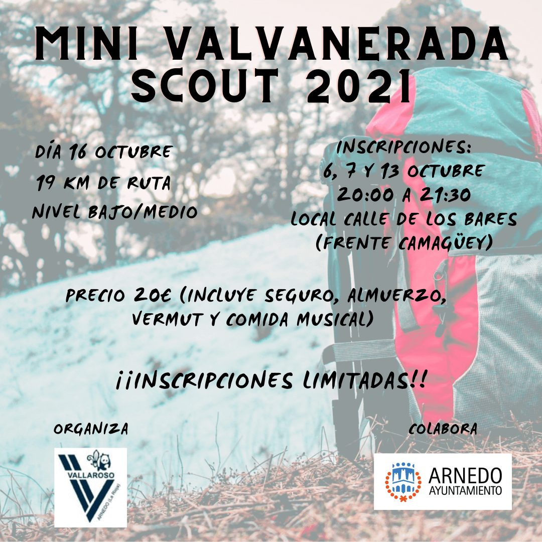 Lee más sobre el artículo El Grupo Scout Vallaroso de Arnedo organiza la primera Mini Valvanerada en la zona de Isasa el 16 de octubre