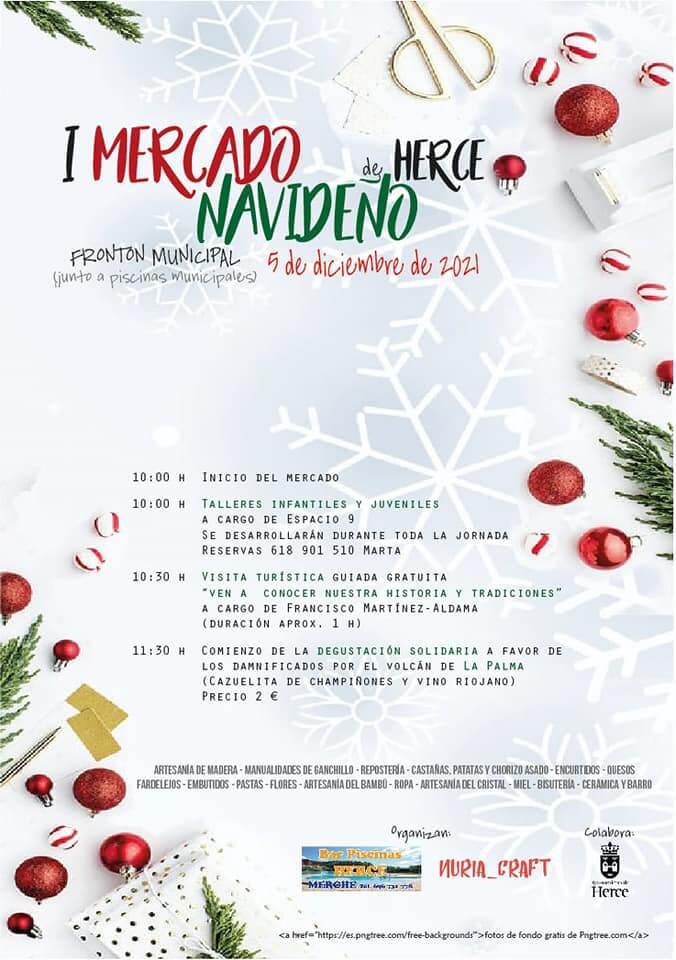 Lee más sobre el artículo Herce celebra este domingo 5 de diciembre su primer Mercado de Navidad y el sábado 4 inaugura un árbol de ganchillo