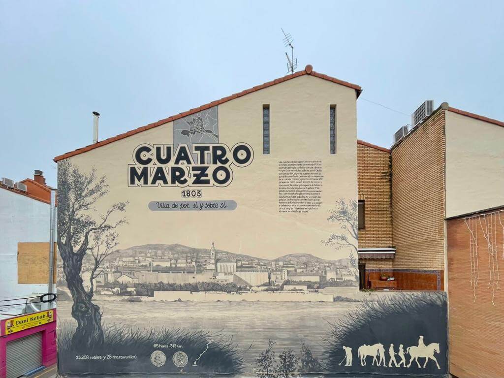 Lee más sobre el artículo Daniel Muñoz finaliza en Pradejón el mural dedicado a la independencia que la localidad logró en 1803 con respecto a Calahorra