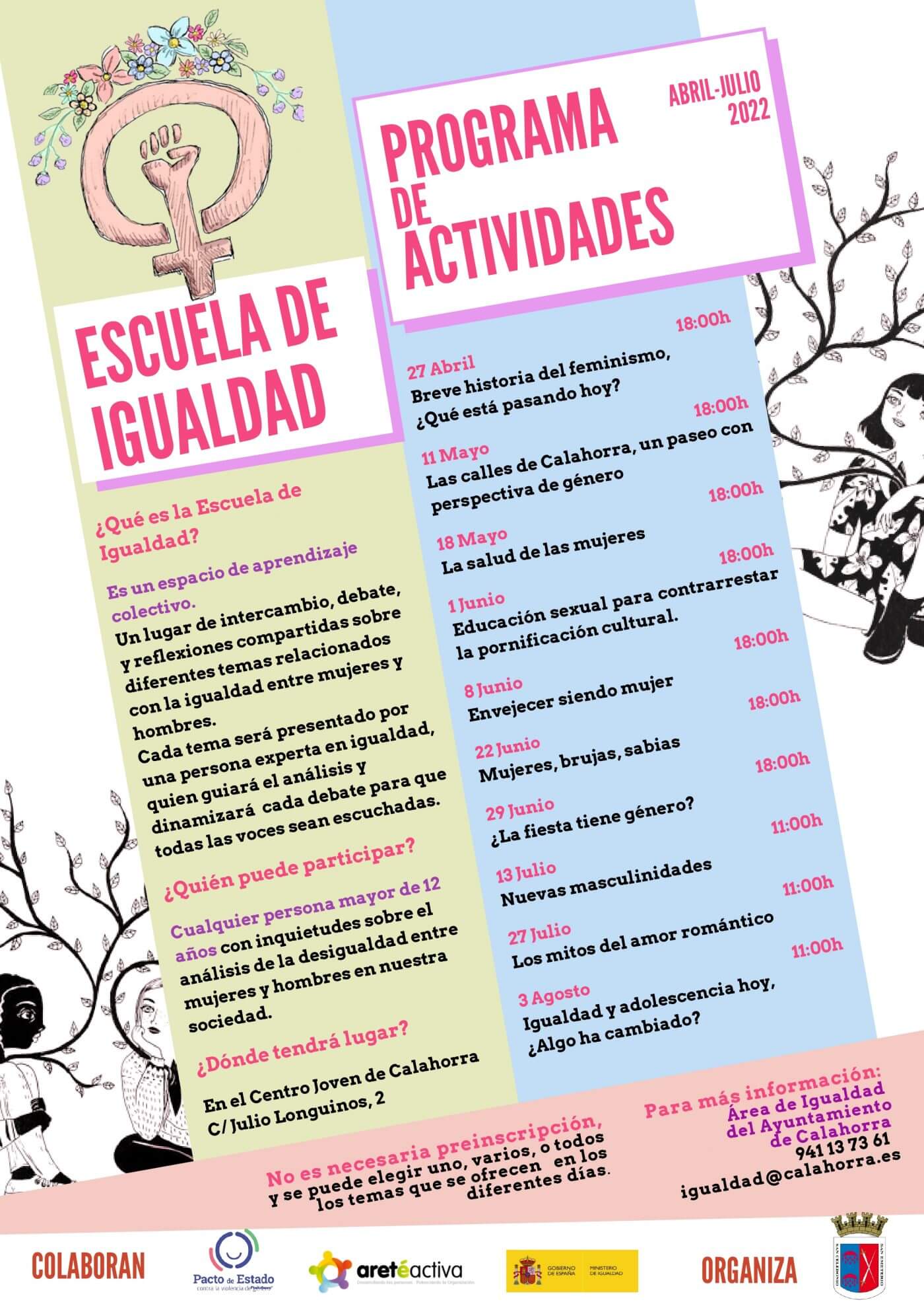 Lee más sobre el artículo El Ayuntamiento de Calahorra pone en marcha el programa «Escuela de Igualdad» con diez encuentros entre abril y agosto