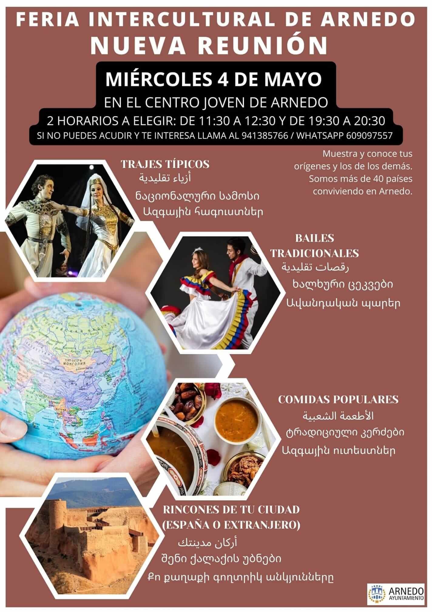 Lee más sobre el artículo El grupo de mediadores anima a las diferentes nacionalidades que conviven en Arnedo a participar en la Feria Intercultural del 28 de mayo
