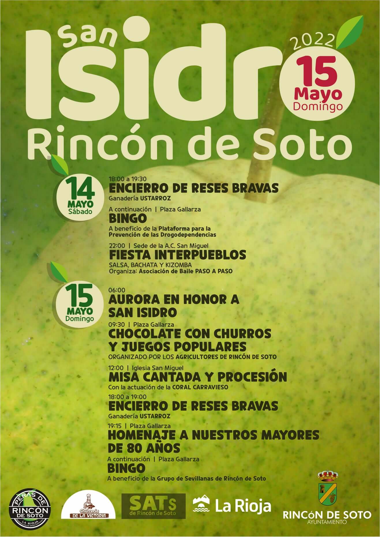 Lee más sobre el artículo Rincón de Soto celebrará el próximo fin de semana la festividad de San Isidro con encierros, bingo y un homenaje a los agricultores mayores de 80 años