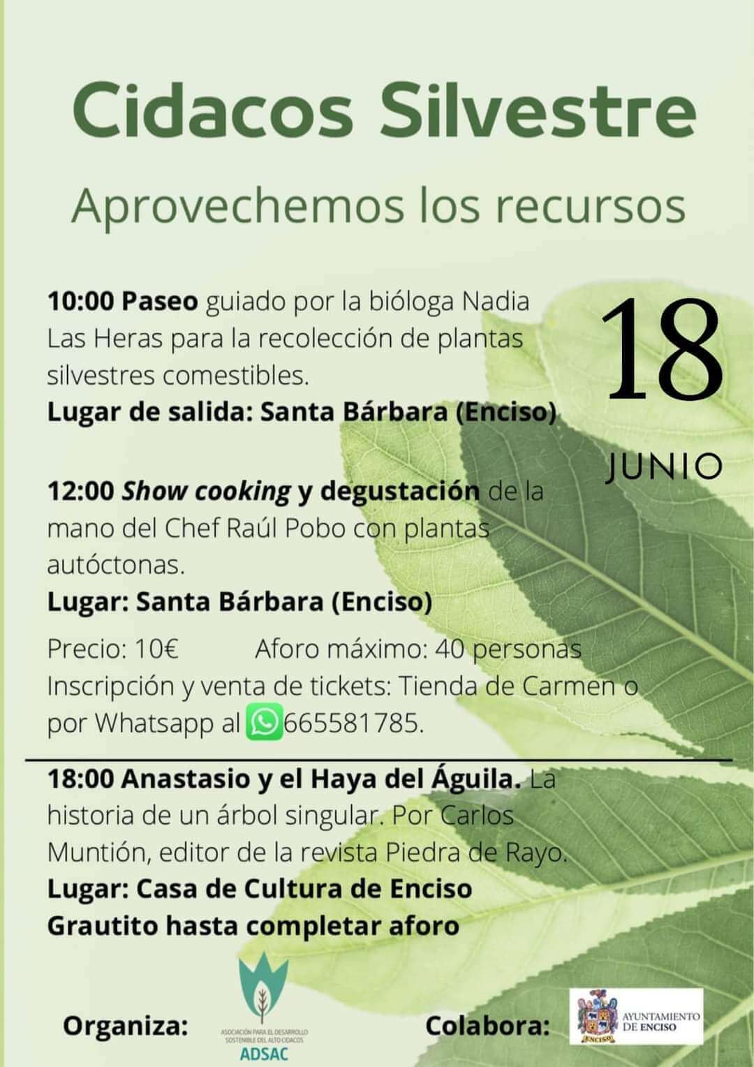 Lee más sobre el artículo La Asociación para el Desarrollo Sostenible del Alto Cidacos organiza el 18 de junio la jornada «Cidacos Silvestre. Aprovechemos los recursos»