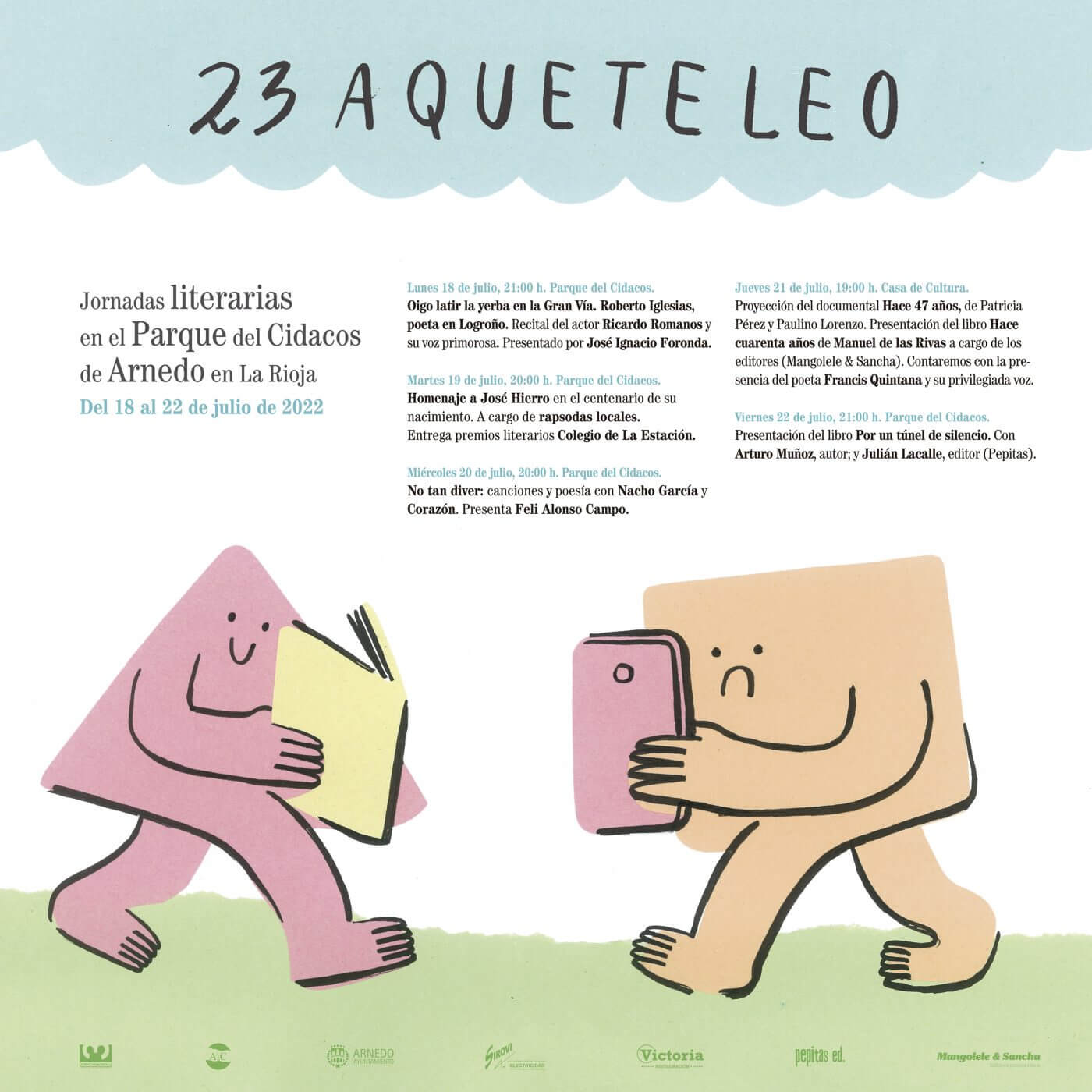 Lee más sobre el artículo La vigésimo tercera edición de las jornadas literarias «Aqueteleo» de Arnedo se desarrollará del 18 al 22 de julio