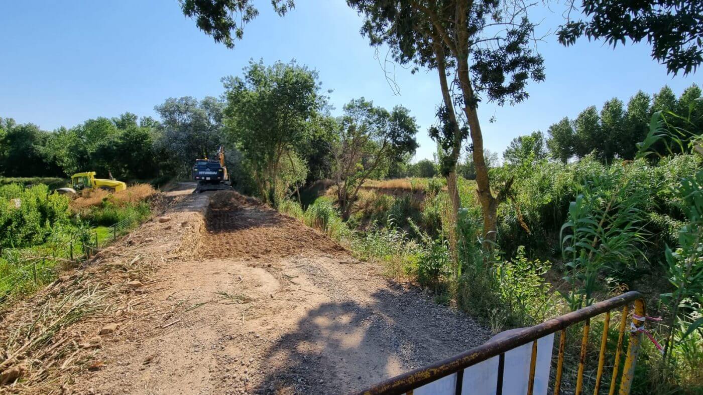 Lee más sobre el artículo Las obras de reparación de las defensas del río Ebro en Calahorra se centran actualmente en el entorno de la yasa Cantarralla