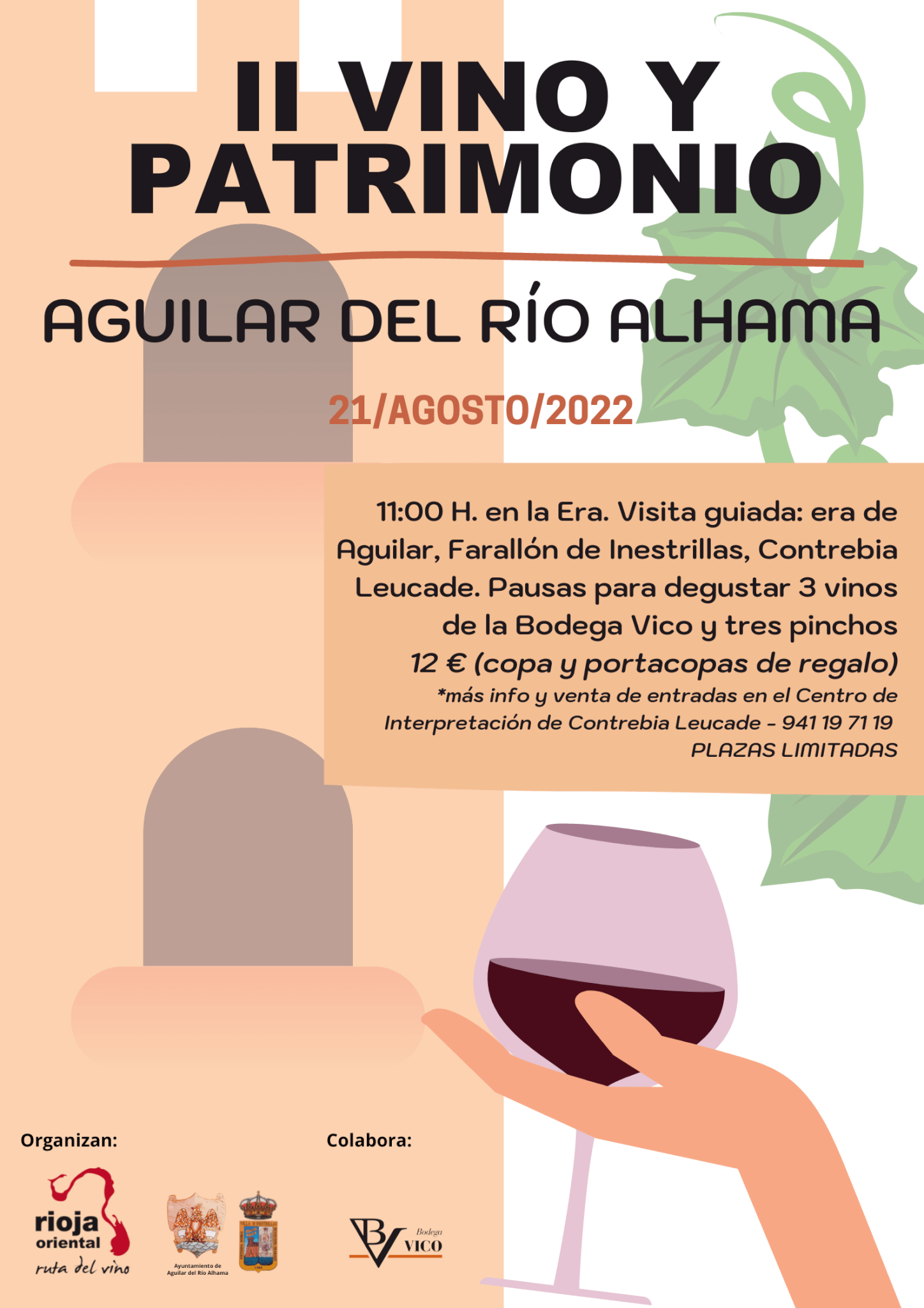 Lee más sobre el artículo Aguilar del Río Alhama celebrará el domingo 21 de agosto la segunda edición de ‘Vino y Patrimonio’