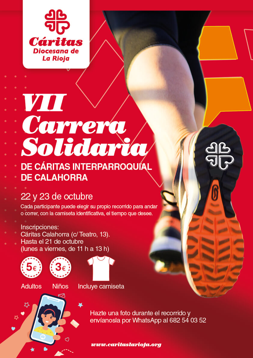 Lee más sobre el artículo Cáritas Interparroquial de Calahorra celebrará los días 22 y 23 de octubre su VII Carrera Solidaria