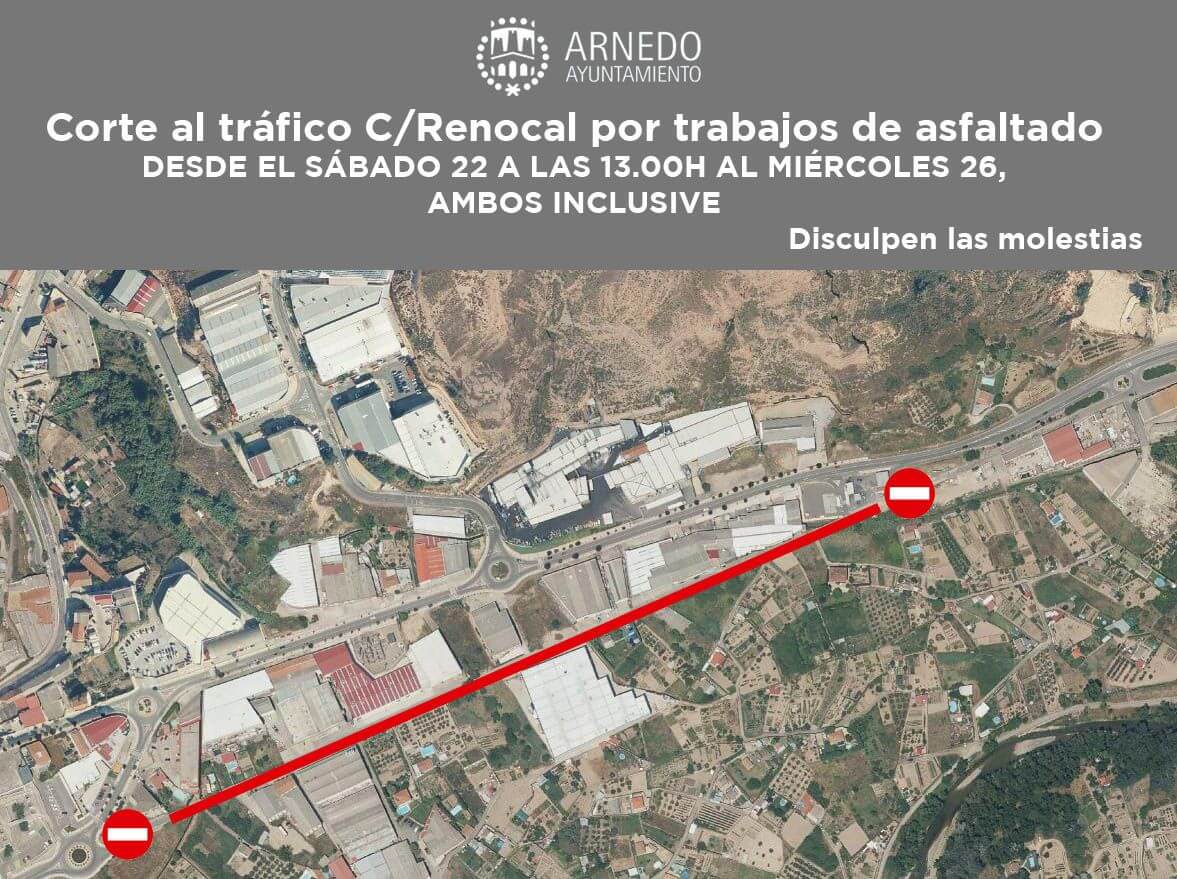 Lee más sobre el artículo El asfaltado de la calle Renocal obliga a cortar el tráfico rodado hasta el miércoles 26 de octubre