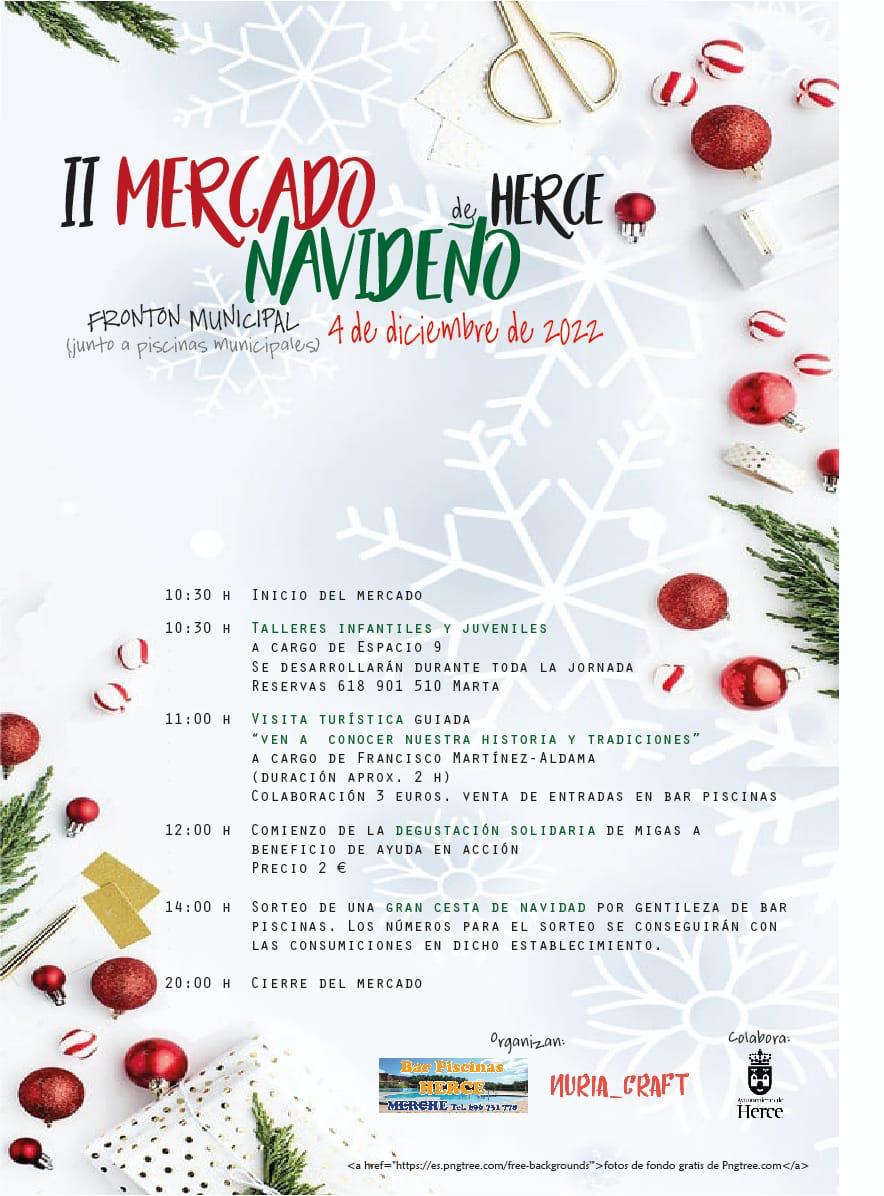 Lee más sobre el artículo Herce celebra este domingo 4 de diciembre su segundo Mercado de Navidad y el encendido del alumbrado navideño