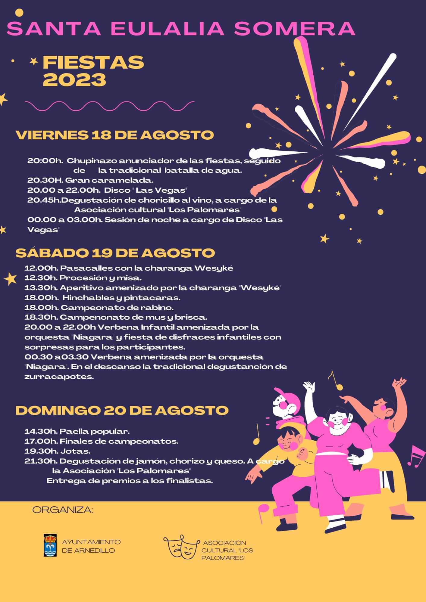 Lee más sobre el artículo Santa Eulalia Somera inicia este viernes 18 de agosto sus fiestas patronales