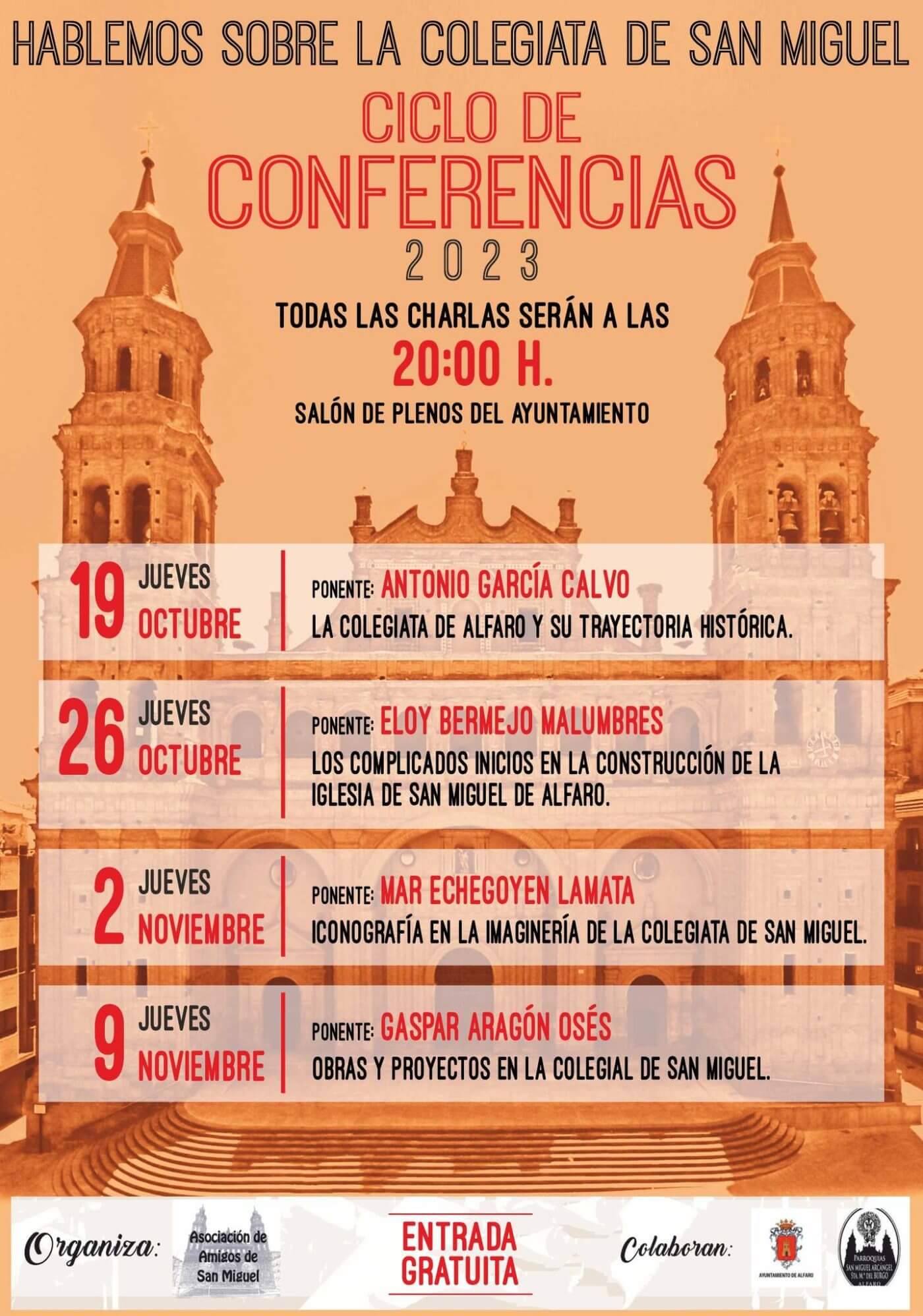 Lee más sobre el artículo La Asociación Amigos de San Miguel de Alfaro organiza un nuevo ciclo de conferencias en torno a la colegiata