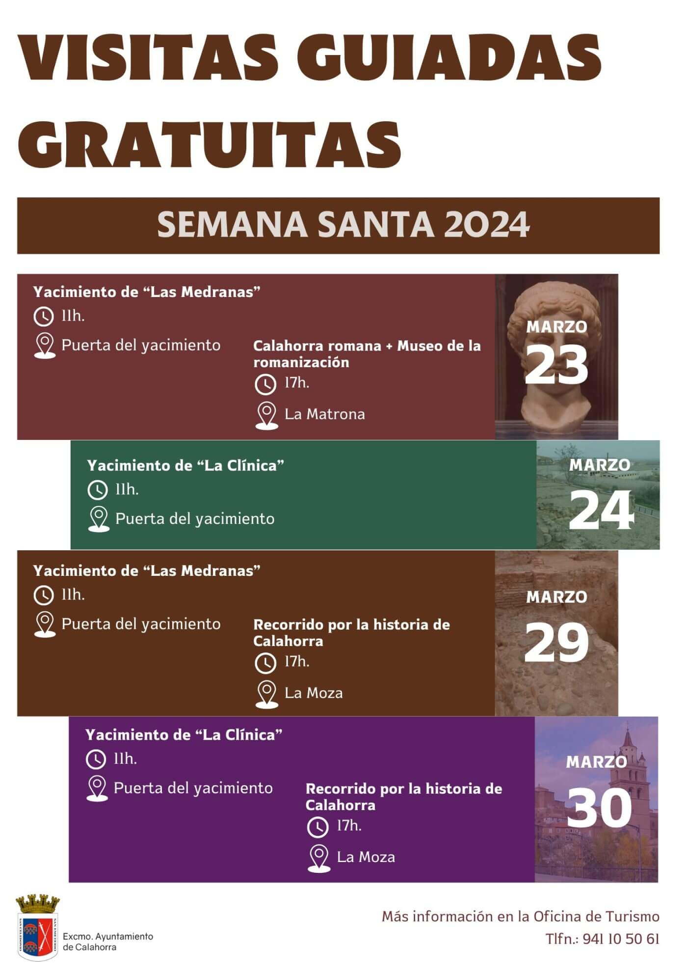 Lee más sobre el artículo El Ayuntamiento de Calahorra programa siete visitas guiadas y gratuitas en Semana Santa