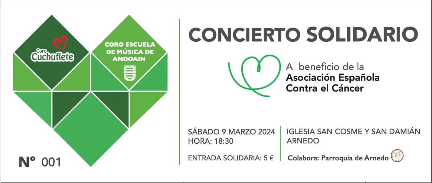 Lee más sobre el artículo El Coro Cuchuflete de Arnedo y los de la Escuela de Música de Andoáin ofrecerán este sábado 9 de marzo un concierto a beneficio de la AECC