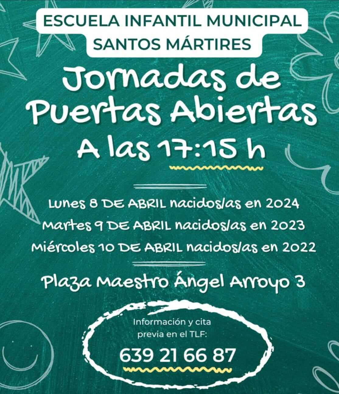 Lee más sobre el artículo Jornadas de puertas abiertas en la escuela infantil municipal de Calahorra «Santos Mártires» que abrirá la inscripción del 15 al 30 de abril