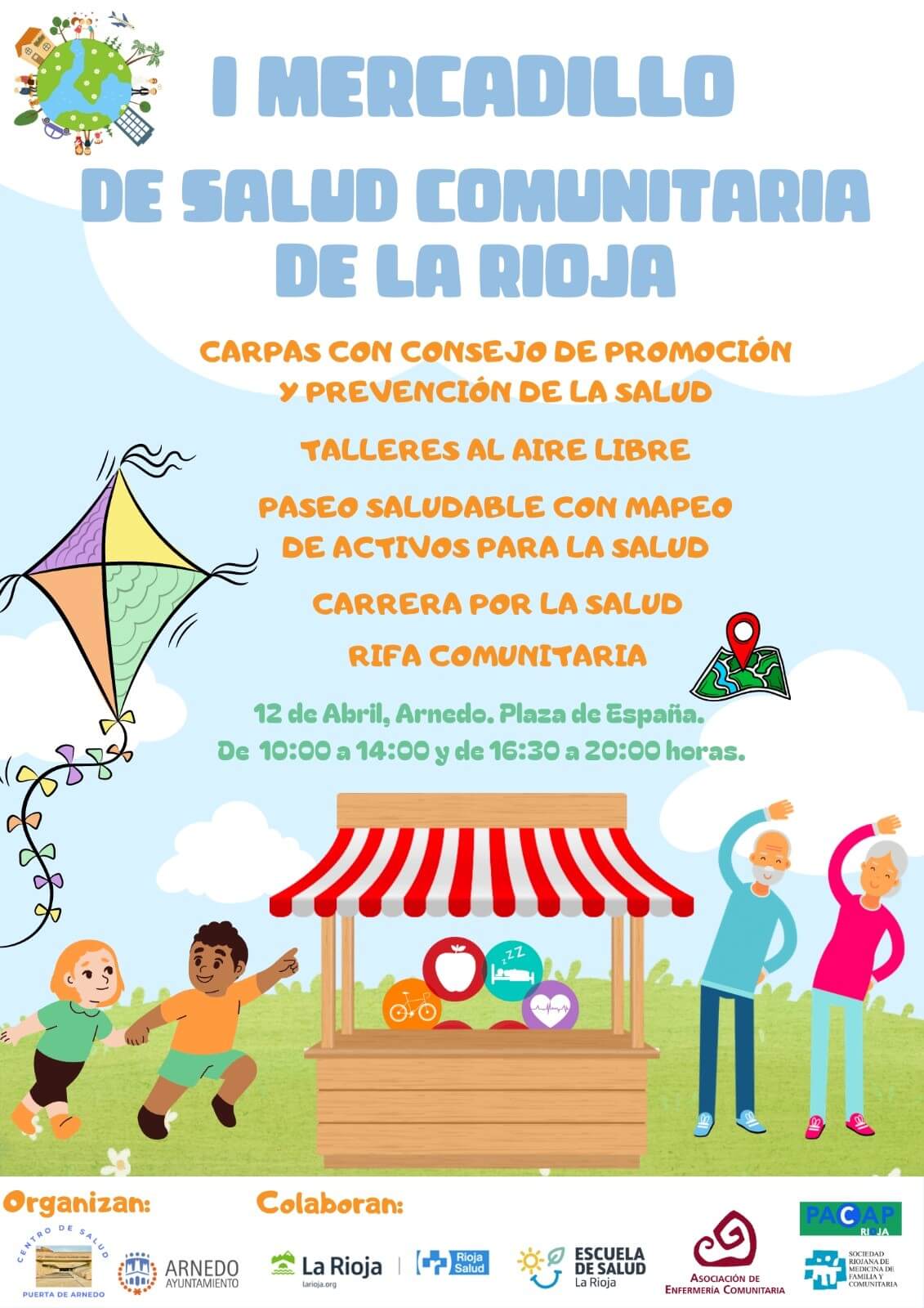 Lee más sobre el artículo Ayuntamiento de Arnedo, Centro de Salud y Gobierno de La Rioja organizan este viernes 12 de abril el «I Mercadillo de Salud Comunitaria de La Rioja»