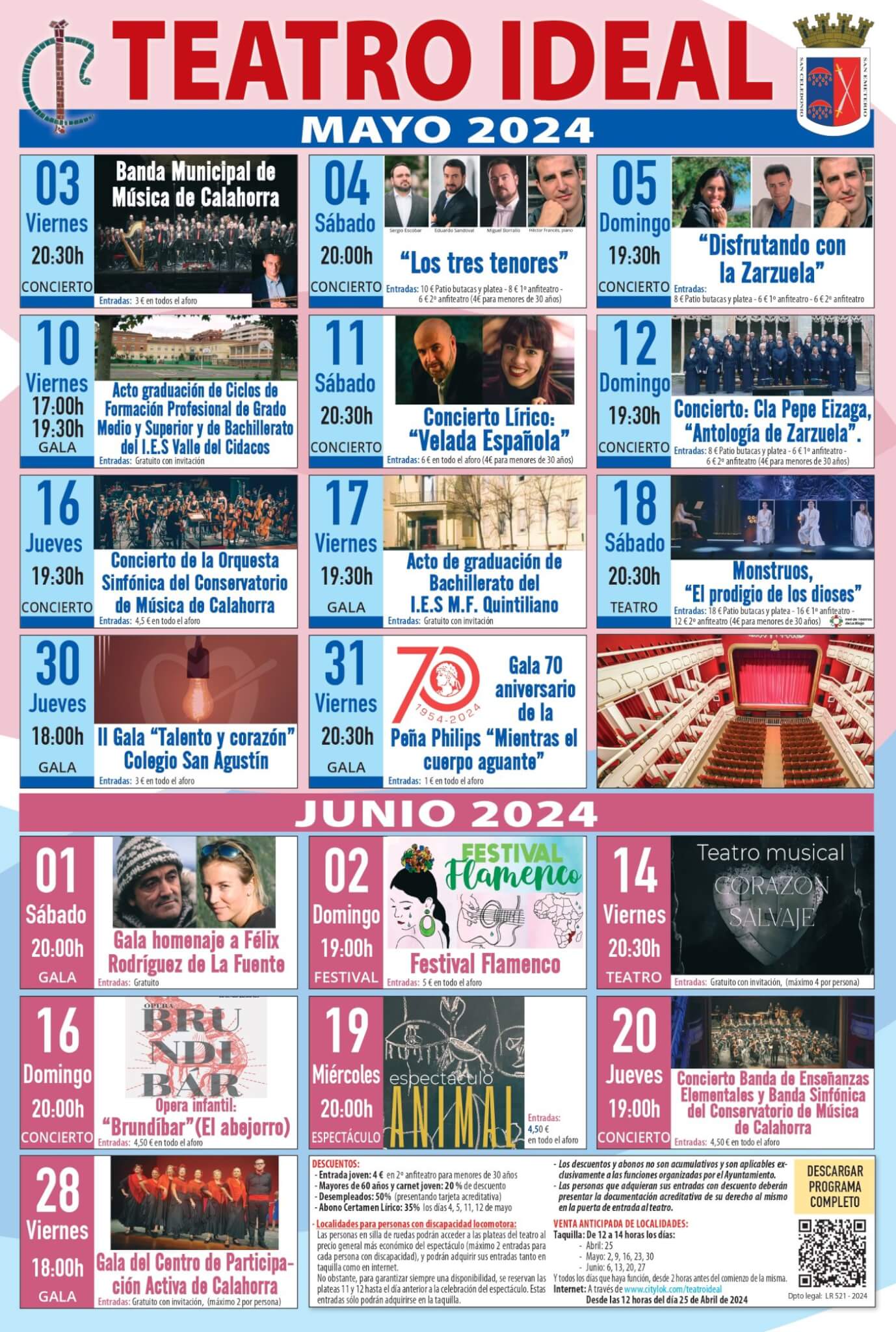 Lee más sobre el artículo La música protagoniza el programa del teatro Ideal de Calahorra para los meses de mayo y junio