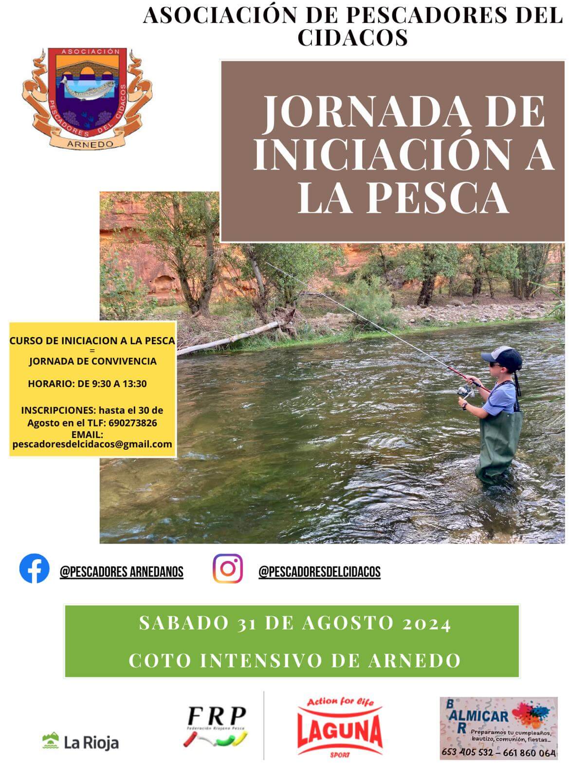 Lee más sobre el artículo La Asociación de Pescadores del Cidacos organiza en Arnedo una jornada de iniciación a la pesca para niños