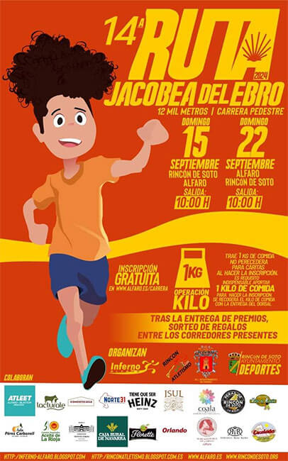 Lee más sobre el artículo Los domingos 15 y 22 de septiembre se celebrará la XIV Ruta Jacobea del Ebro entre Alfaro y Rincón de Soto