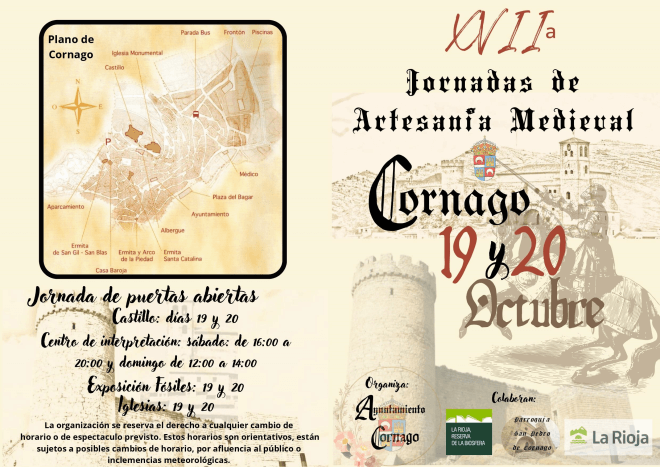 Lee más sobre el artículo Las XVII Jornadas de Artesanía Medieval de Cornago se celebrarán el sábado 19 y el domingo 20 de octubre