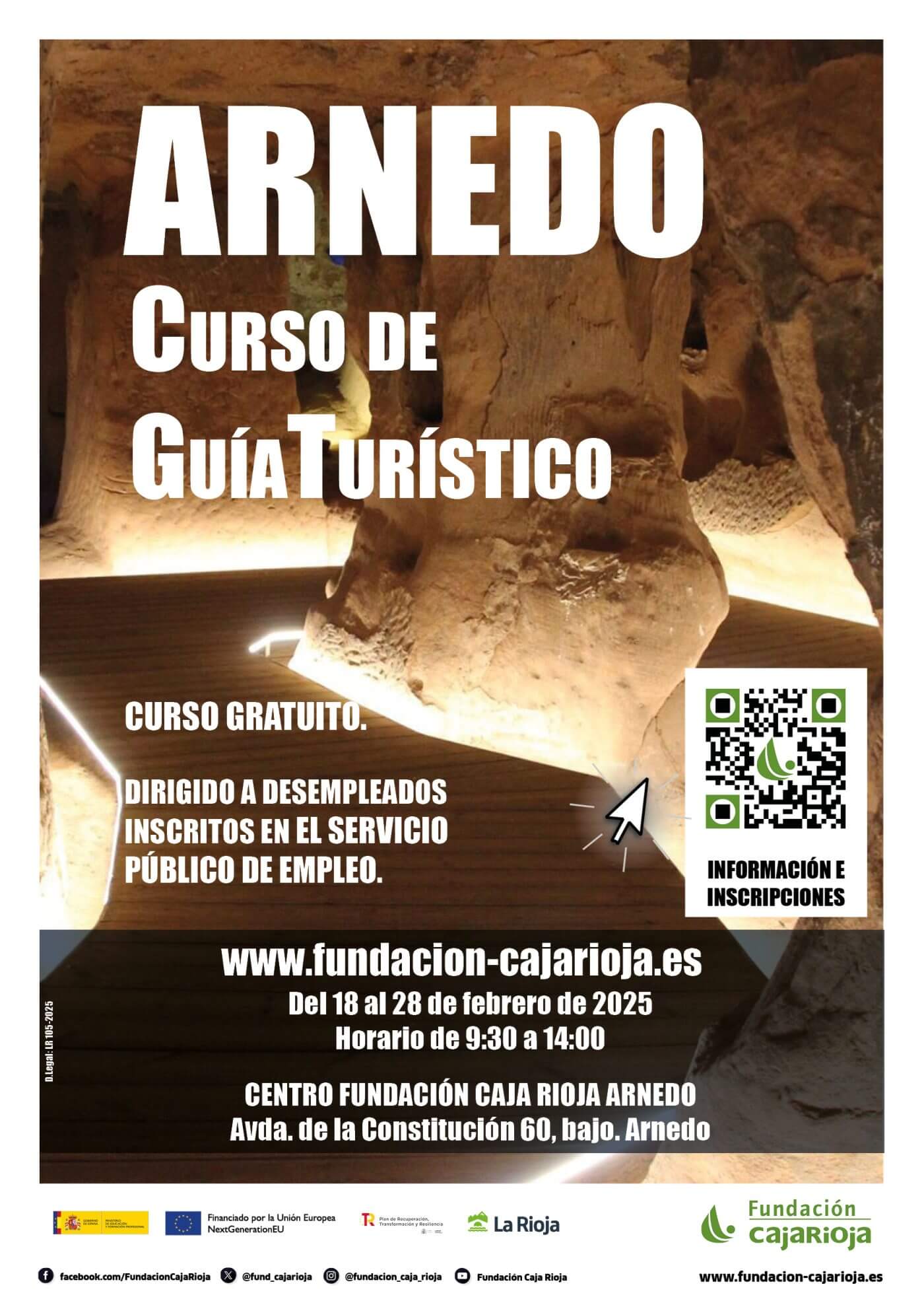 Lee más sobre el artículo Fundación Caja Rioja organiza en Arnedo un curso gratuito de guía turístico dirigido a desempleados