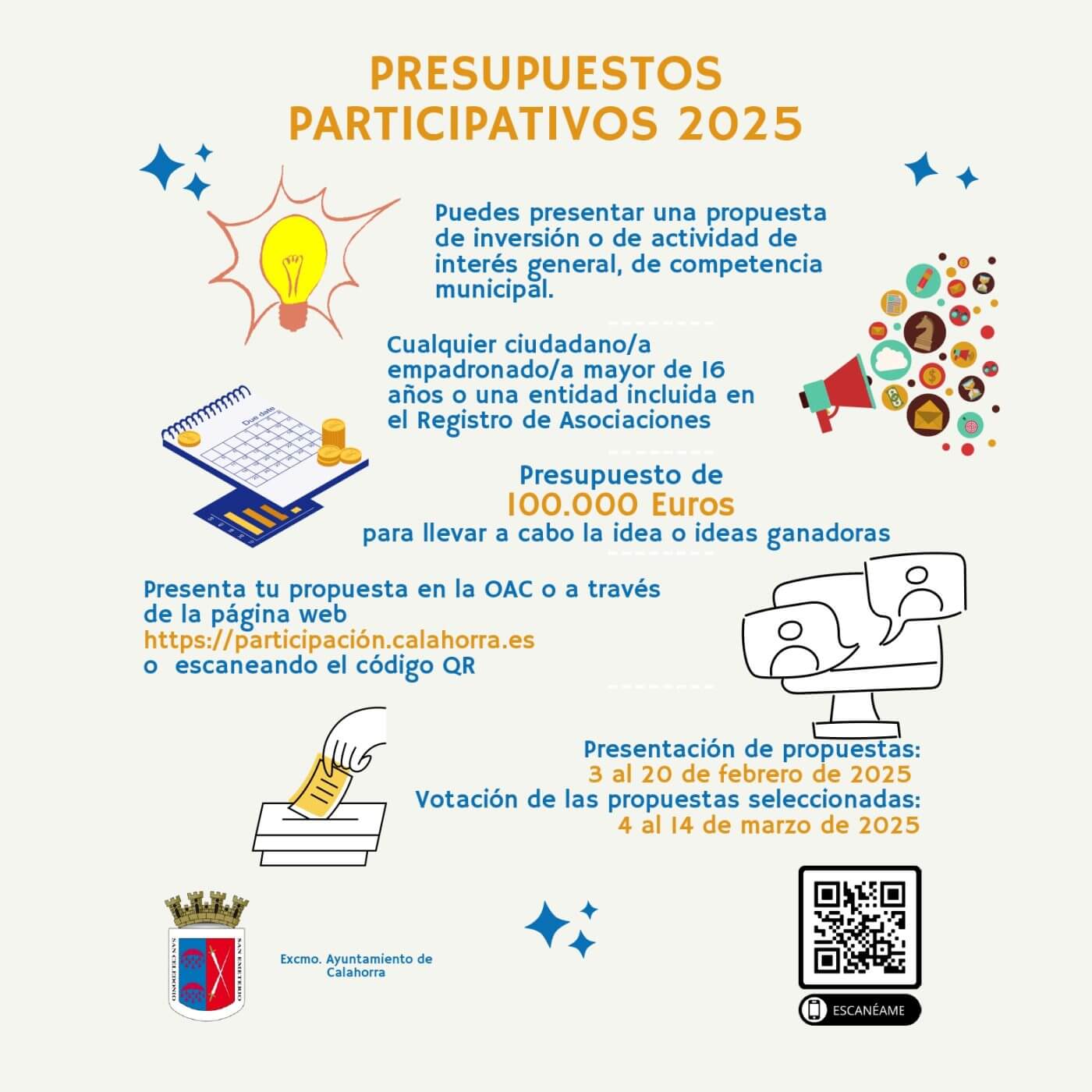 Lee más sobre el artículo El Ayuntamiento de Calahorra abre el plazo de presentación de iniciativas para los Presupuestos Participativos