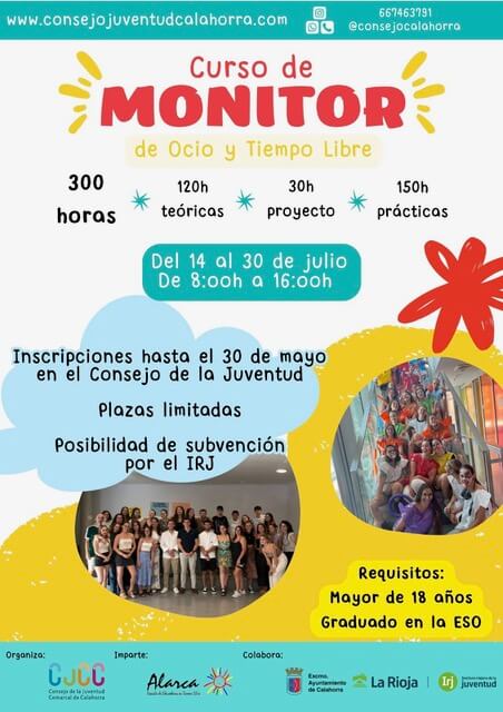 Lee más sobre el artículo El Consejo de la Juventud Comarcal de Calahorra abre la inscripción en un curso de Monitor de Ocio y Tiempo Libre