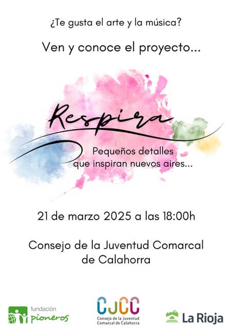 Lee más sobre el artículo La Fundación Pioneros y el Consejo de la Juventud Comarcal de Calahorra presentan el proyecto «Respira» para jóvenes de 14 a 22 años