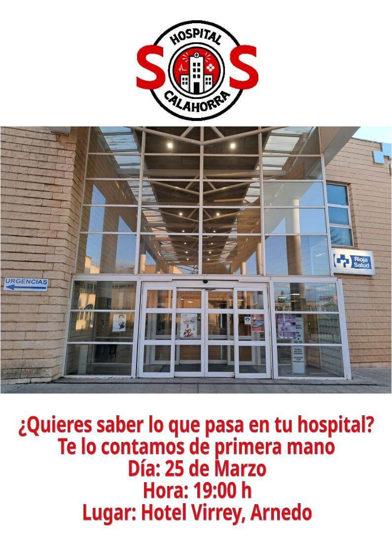 Lee más sobre el artículo La plataforma SOS Hospital de Calahorra muestra su decepción tras la reunión con responsables del SERIS