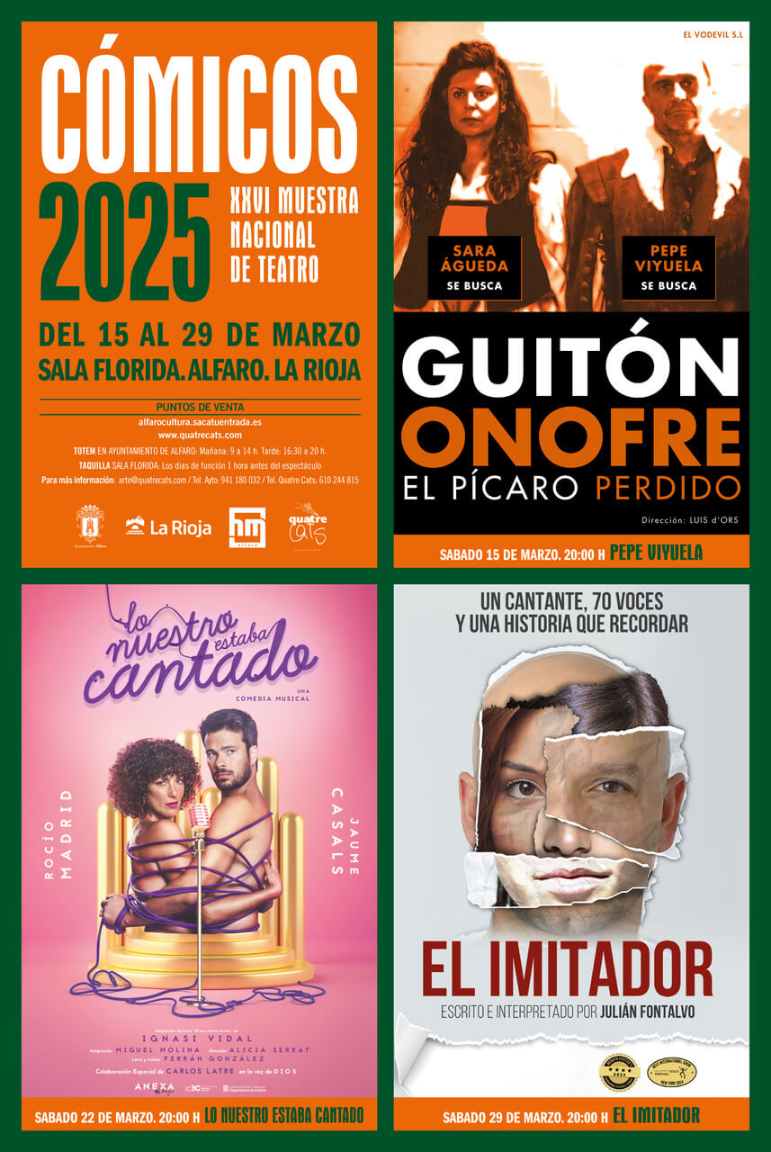 Lee más sobre el artículo La XXVI Muestra Nacional de Teatro «Cómicos 2025» de Alfaro incluye tres espectáculos en la sala Florida los días 15, 22 y 29 de marzo
