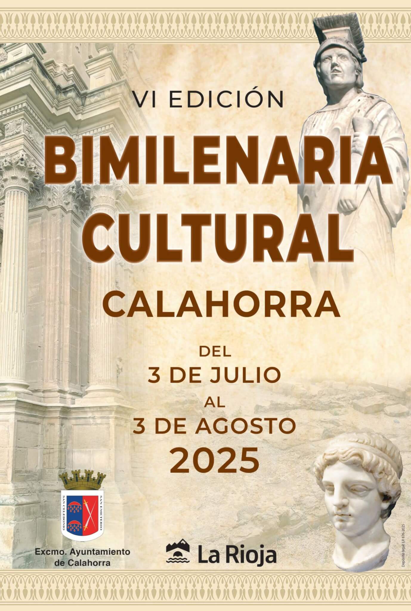 Lee más sobre el artículo «Calahorra Bimilenaria» ofrece este verano música, cine, exposiciones, visitas guiadas y festivales entre el 3 de julio y el 3 de agosto