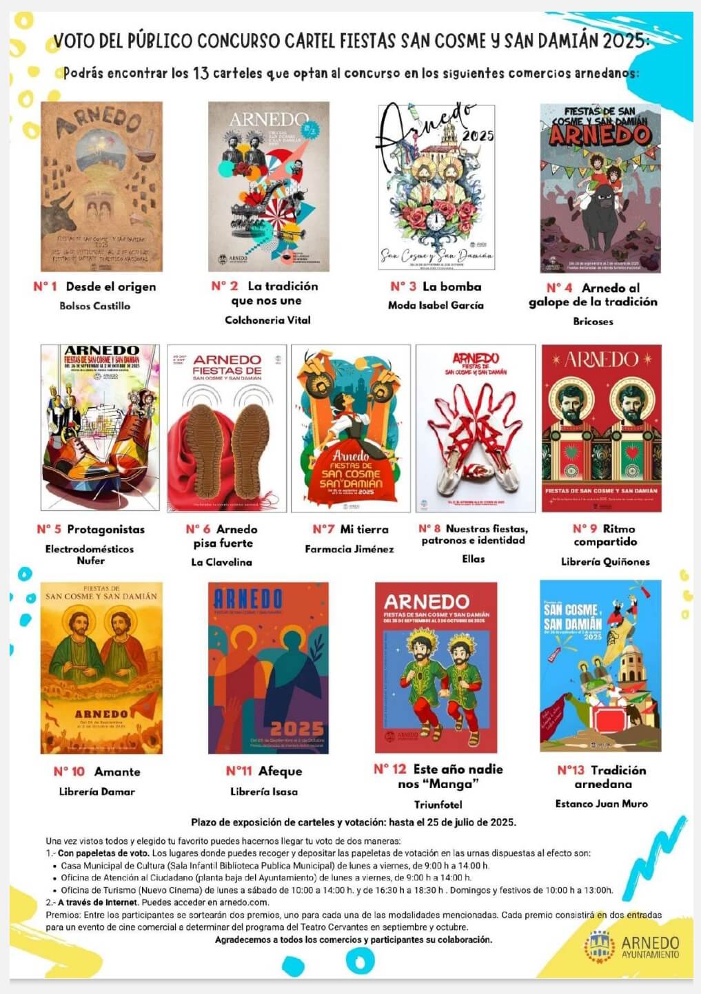 Lee más sobre el artículo Abierta hasta el 27 de julio la votación popular para elegir el cartel que anunciará las fiestas patronales de Arnedo