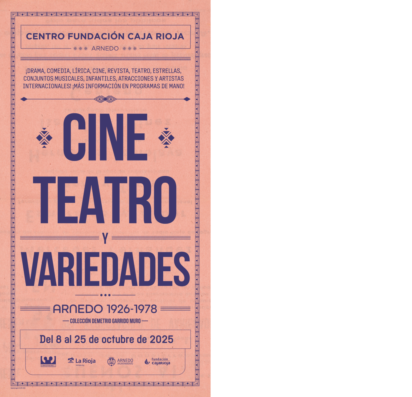 Lee más sobre el artículo La asociación ‘Aborigen’ organiza la exposición «Cine, teatro y variedades. Arnedo (1923-1976). Colección Demetrio Garrido Muro», del 8 al 25 de octubre en el Centro Fundación Cajarioja de Arnedo