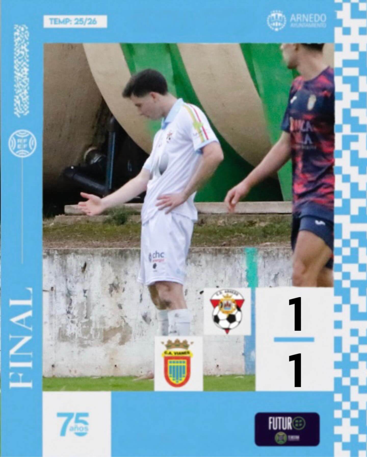 Lee más sobre el artículo El CD Arnedo de Tercera RFEF jugará su próximo partido el sábado 6 de diciembre, tras empatar con el Vianés